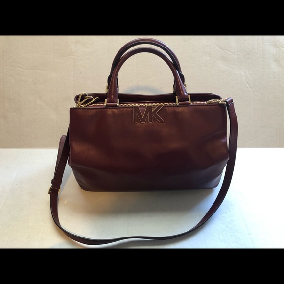 Michael Kors Large Florence satchel one Burgundy - Picture 3 of 6